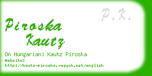 piroska kautz business card